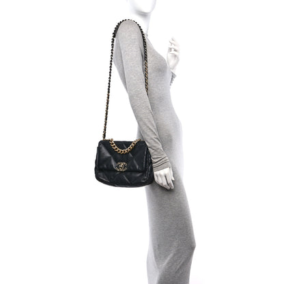 Chanel Lambskin Quilted Medium Chanel 19 Flap Black 2 of 11