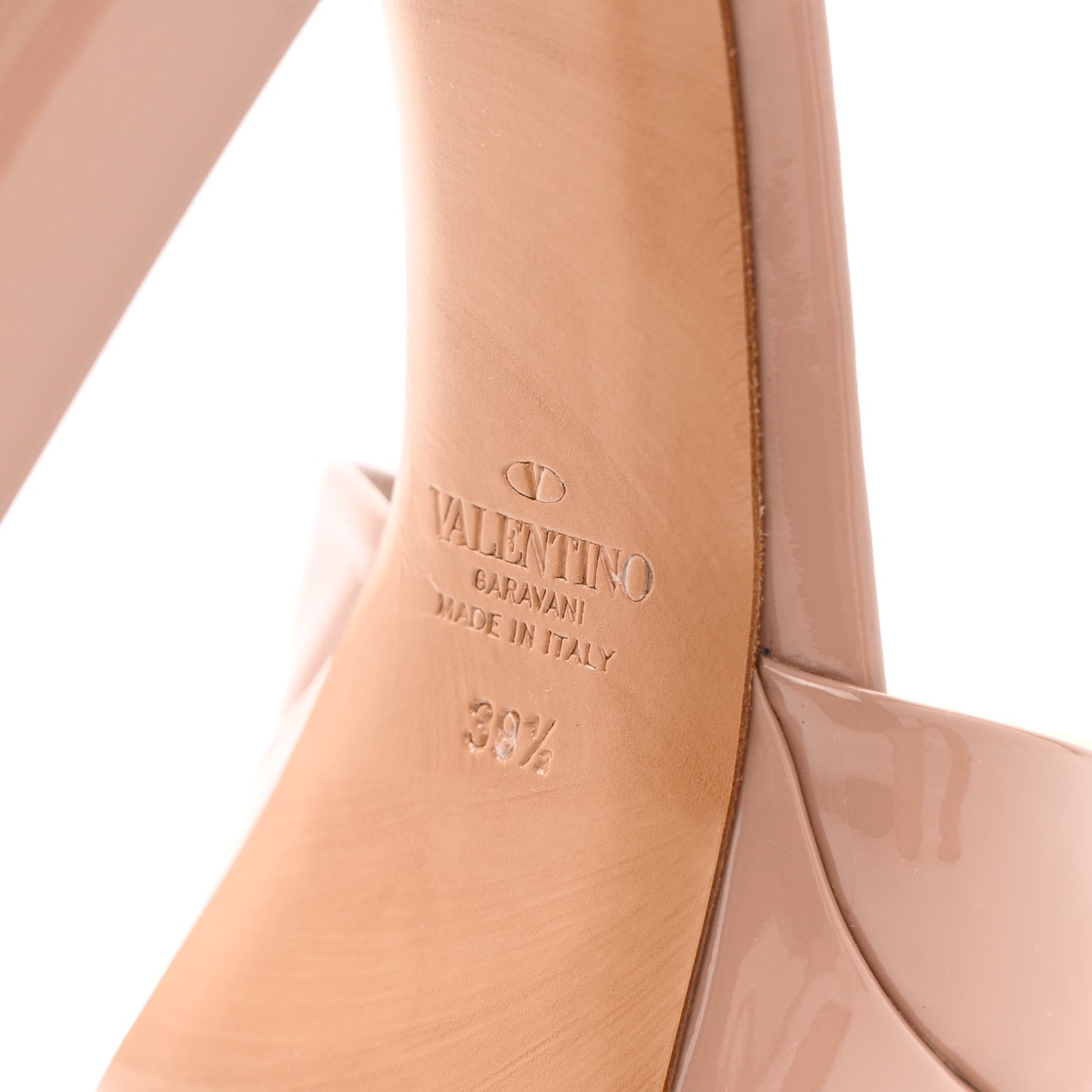 Patent One Stud Ankle Strap 30/120mm Platform Pumps 39.5 Rose Cannelle