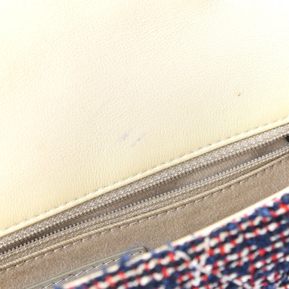 Chanel Tweed Quilted Medium Single Flap Blue Multicolor 10 of 10