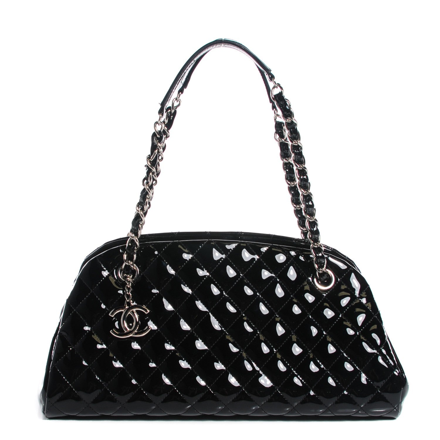 Chanel Patent Quilted Medium Just Mademoiselle Black 1 of 7