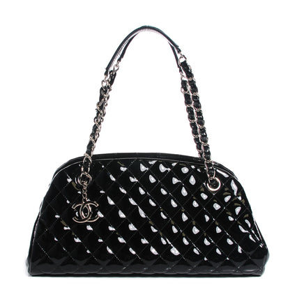 Chanel Patent Quilted Medium Just Mademoiselle Black 1 of 7