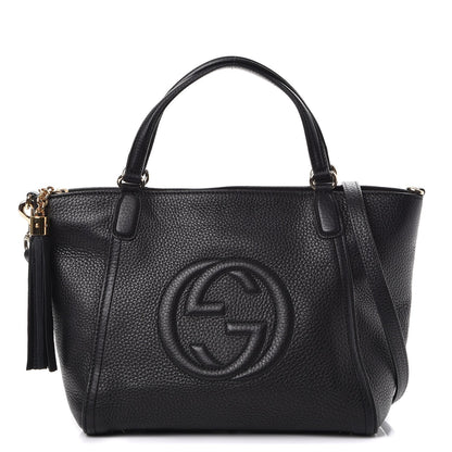 Gucci Pebbled Calfskin Small Soho Top Handle Bag Black 1 of 9
