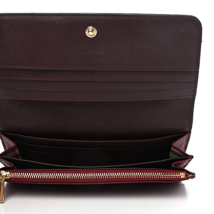 Burberry Grainy Calfskin Penrose Continental Wallet Burgundy 5 of 9