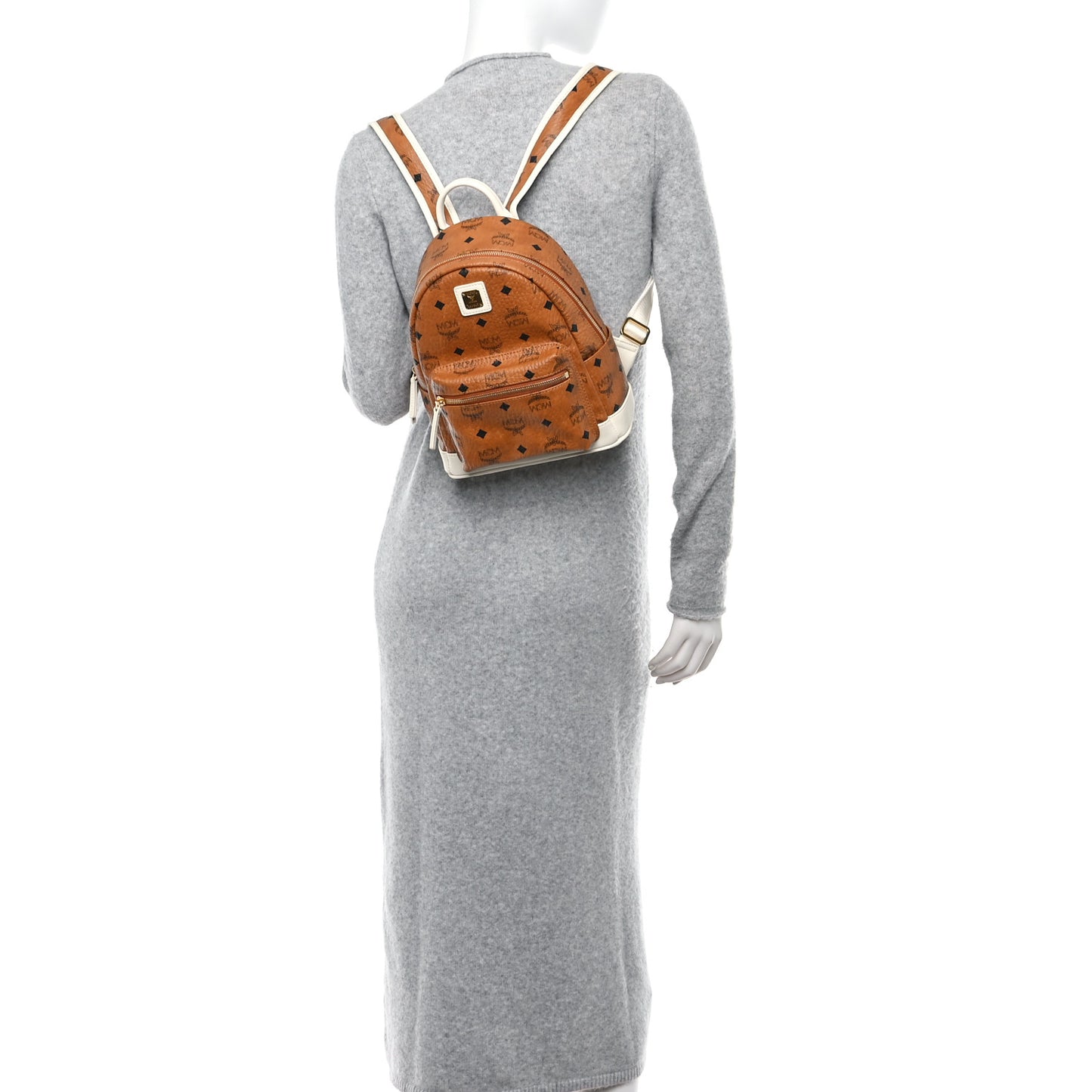 Visetos Mini Stark Backpack Cognac White