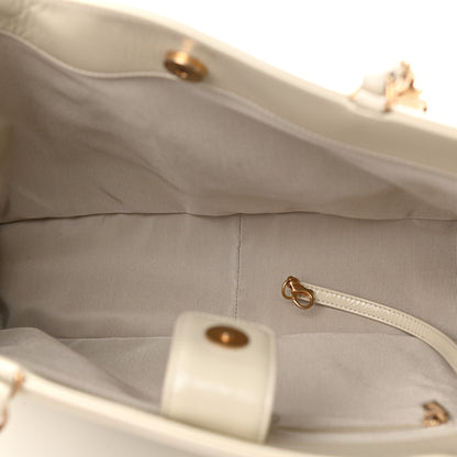Chanel Shiny Aged Calfskin Shopping Bag White 5 of 10