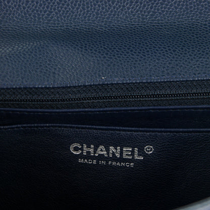 Chanel Caviar Jumbo Single Flap Navy Blue 8 of 9
