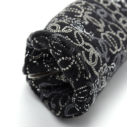 Chanel Tweed Strass Pudong Clutch Black 6 of 10