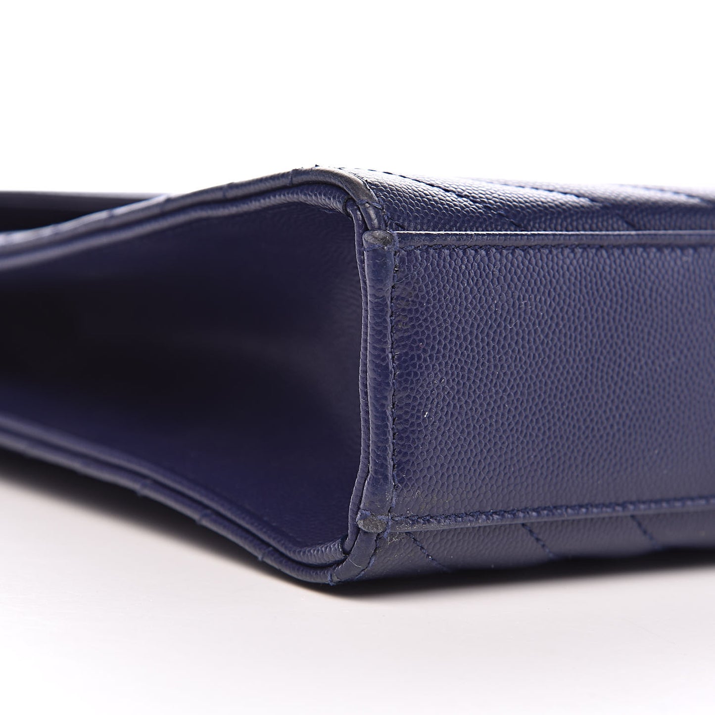 Grain De Poudre Matelasse Chevron Large Monogram Satchel Blue