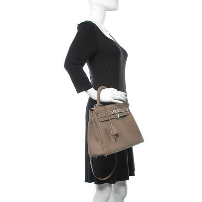 Hermes Togo Kelly Retourne 32 Etoupe 3 of 34