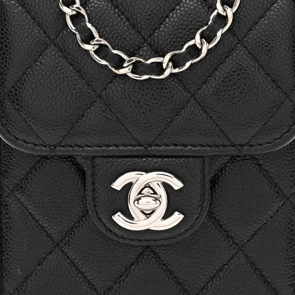 Chanel Caviar Quilted Classic Phone Holder Black 9 of 14