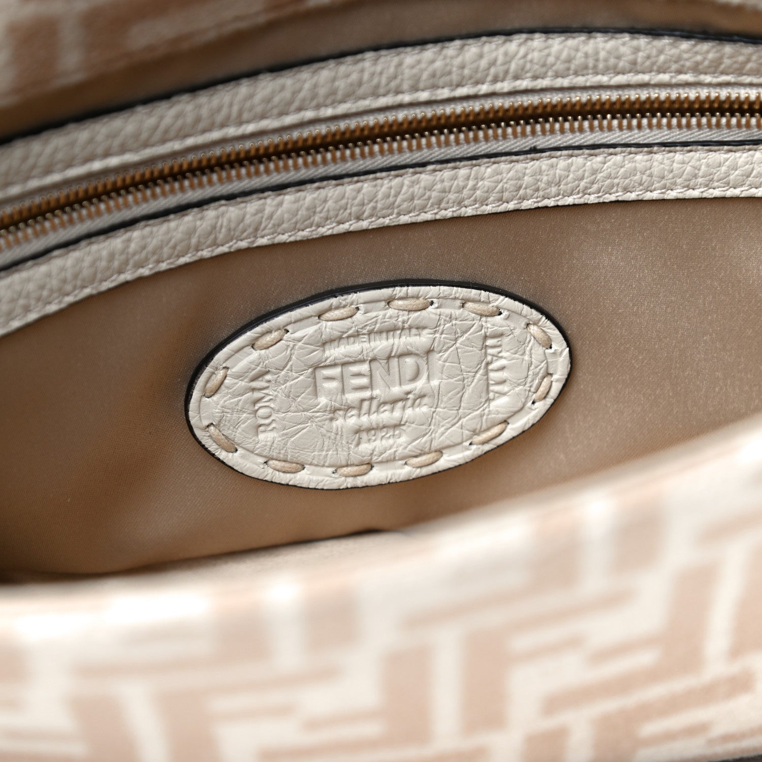 Fendi Wool Cuoio Romano Selleria FF 1974 Baguette 1997 Beige Cammello Camelia 6 of 11