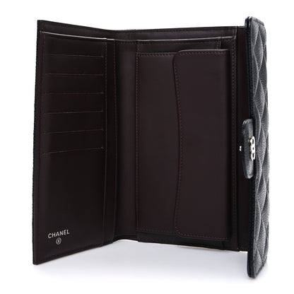 Chanel Caviar Quilted Long Flap Wallet Black 5 of 8