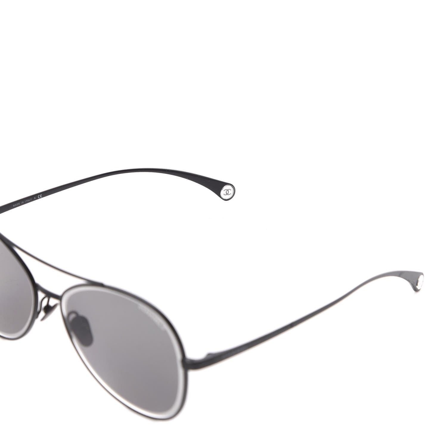 Chanel Metal Pilot Sunglasses 4260 Black 6 of 10