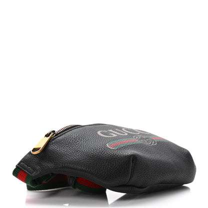 Gucci Grained Calfskin Small Logo Belt Bag Black 4 of 9