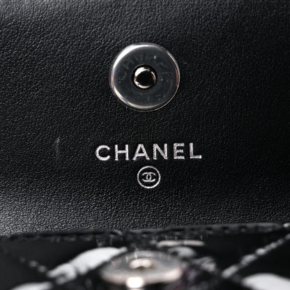 Chanel Patent Quilted Belt In Love Double Mini Flap Waist Bag Black Pink 7 of 9