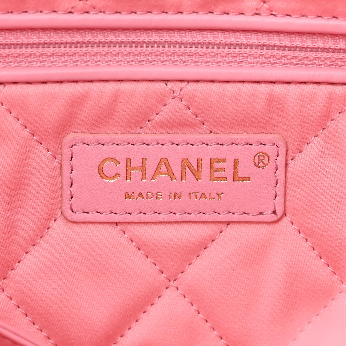 Shiny Calfskin Quilted Small Chanel 22 Pink