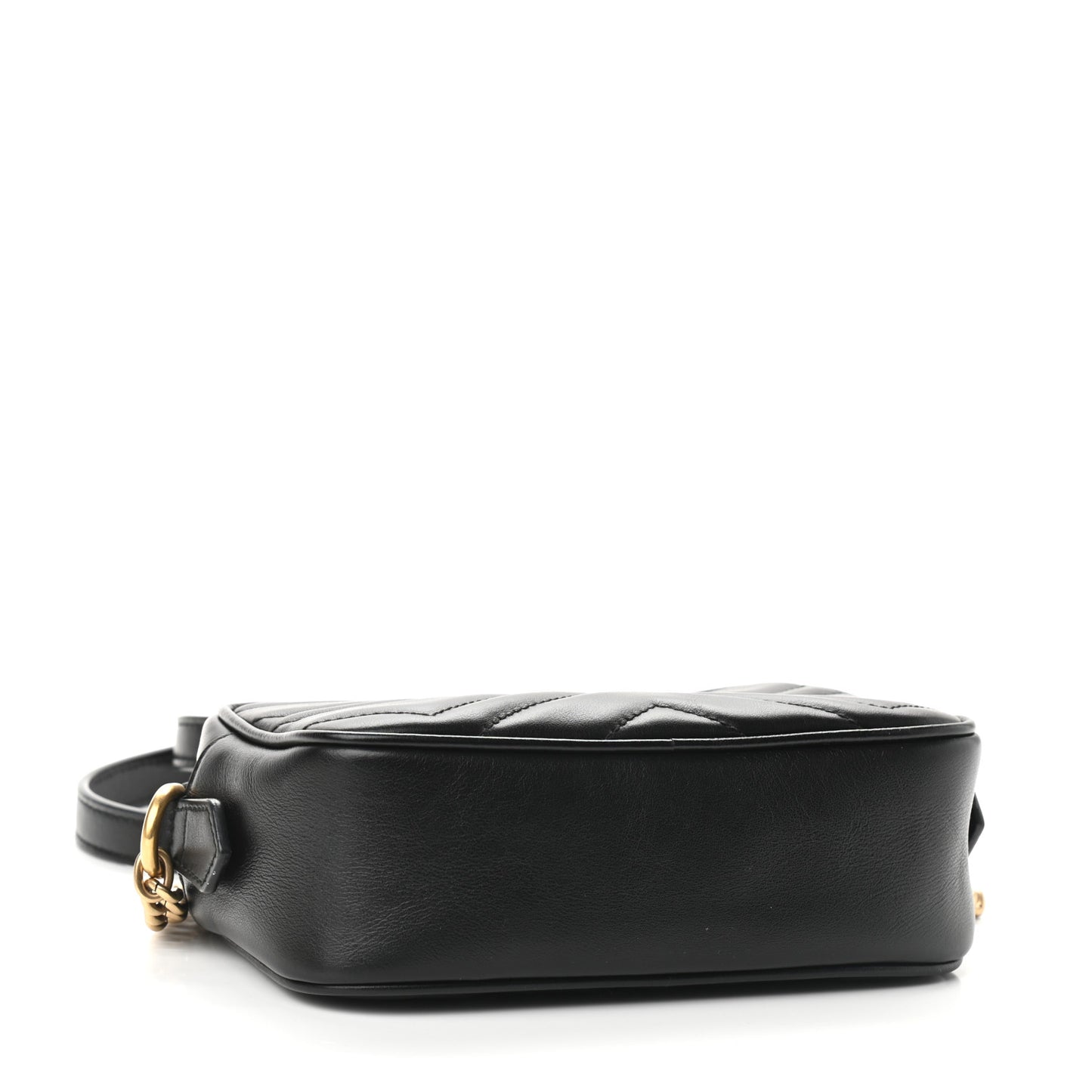 Calfskin Matelasse Mini GG Marmont Chain Shoulder Bag Black
