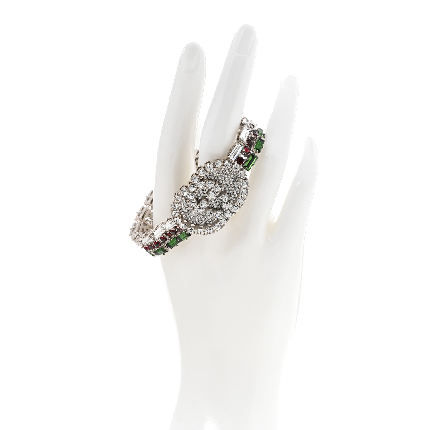 Gucci Crystals Double G Web Tennis Bracelet M Multicolor 2 of 4