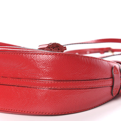 Burberry Patent Calfskin Haymarket Check Maydown Crossbody Bag Red 6 of 19