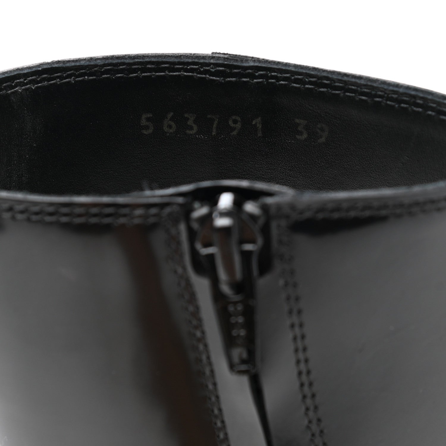 Balenciaga Polished Calfskin Rim Boots 39 Black 7 of 9