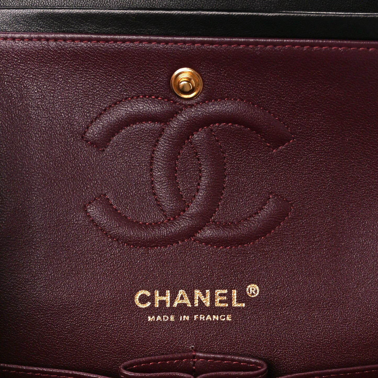 Lambskin Quilted Small Double Flap Black