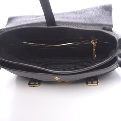 Prada Vitello Daino Push Lock Messenger Bag Black 5 of 10