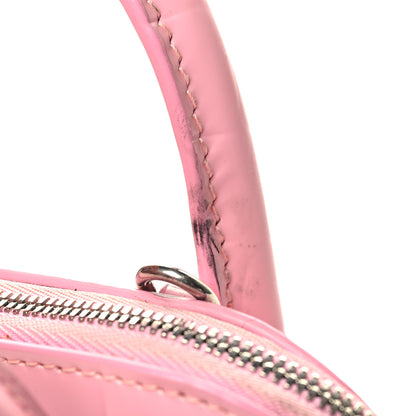 Balenciaga Semi Shiny Calfskin Rivet Crocodile Embossed XXS Ville Top Handle Bag Pink 14 of 14