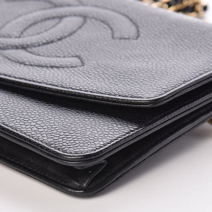 Chanel Caviar Timeless CC Wallet On Chain WOC Black 10 of 10
