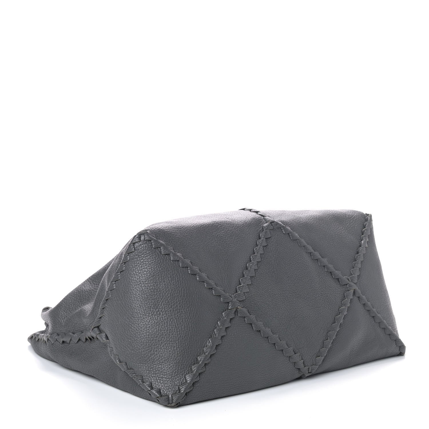 Bottega Veneta Washed Cervo Deerskin Shoulder Bag New Light Grey 3 of 7