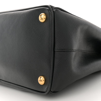 Prada Saffiano Small Galleria Double Zip Tote Black 11 of 14