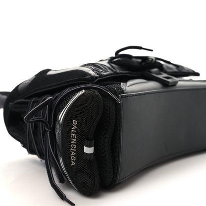 Balenciaga Faux Calfskin Fabric Medium Sneakerhead Top Handle Bag Black 8 of 11