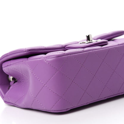 Chanel Lambskin Quilted Mini Rectangular Flap Purple 6 of 12