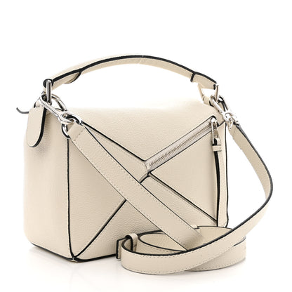 Loewe Grained Calfskin Small Puzzle Bag Soft White 3 of 11