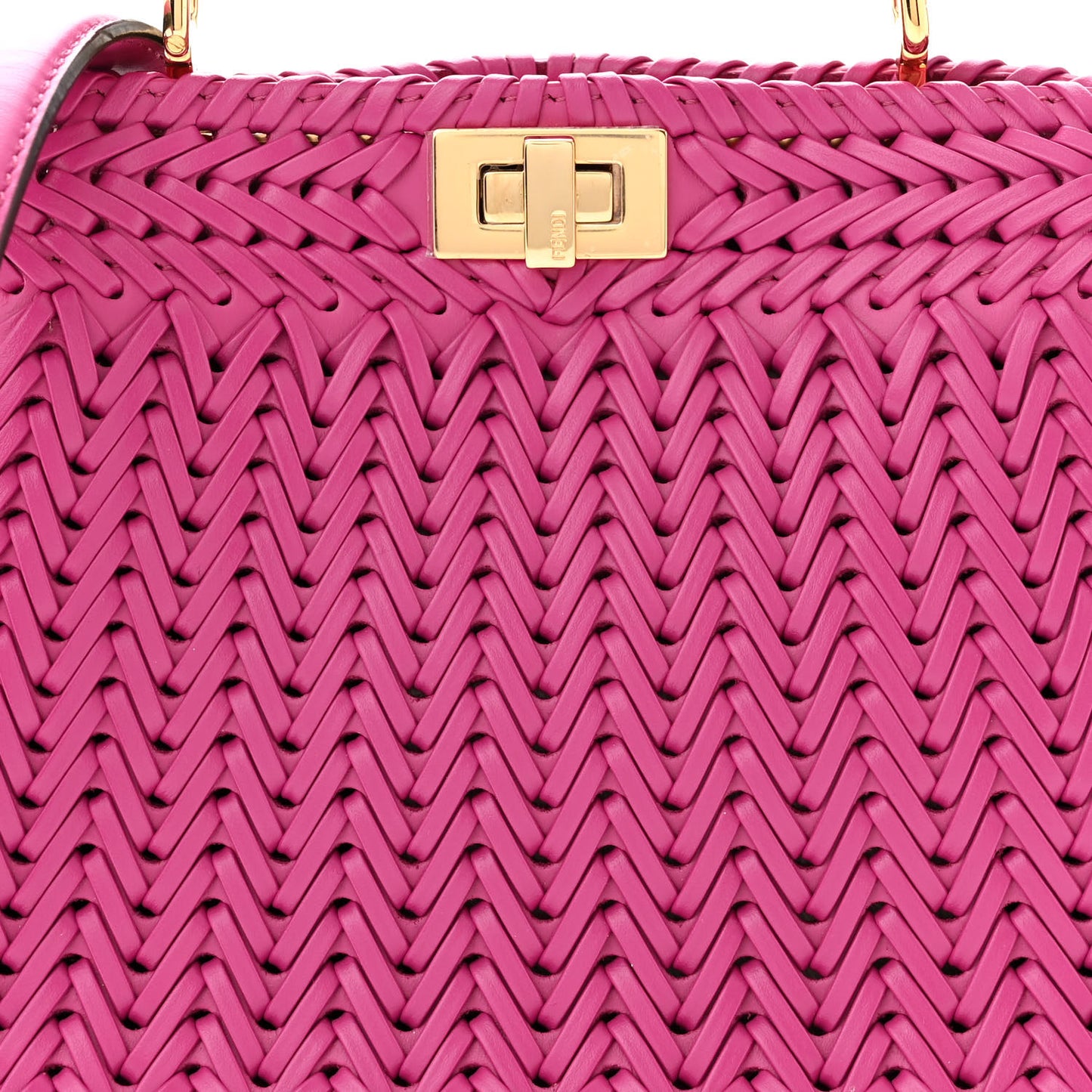 Vitello King Shiny Nappa Intreccio Petite Peekaboo I SEE U Satchel Ciclamino Pilar