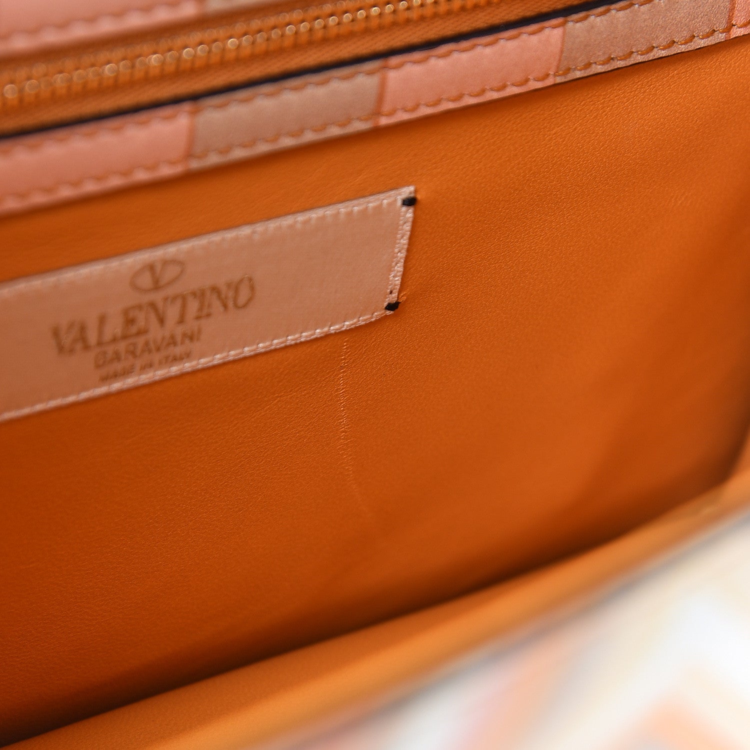 Valentino Garavani Vitello Native Couture 1975 Medium Glam Lock Rockstud Flap Mandarin Sorbet 10 of 12