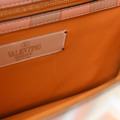 Valentino Garavani Vitello Native Couture 1975 Medium Glam Lock Rockstud Flap Mandarin Sorbet 10 of 12