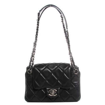 Chanel Lambskin Quilted Medium 3 Accordion Flap Black 1 of 9