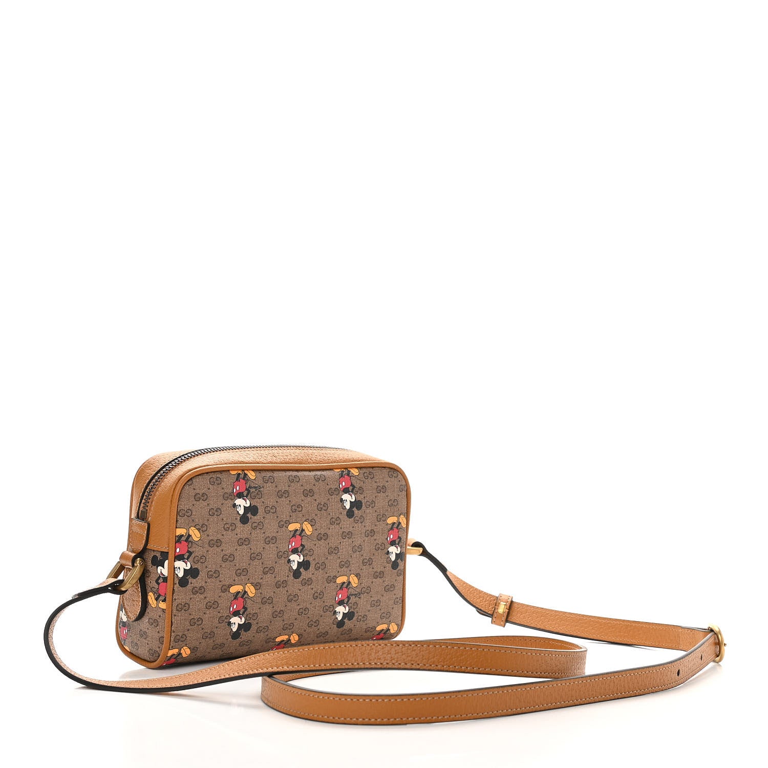 Gucci X DISNEY Mini Vintage GG Supreme Monogram Mickey Mouse Shoulder Bag Beige Vintage Sun Oil 2 of 9