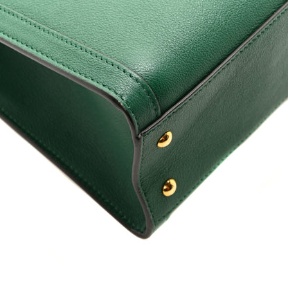 Gucci Wonka Grain Calfskin Small Diana Tote Bag Green Yellow Fluo 9 of 11