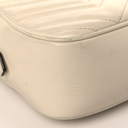 Gucci Calfskin Matelasse Small GG Marmont Chain Shoulder Bag White 5 of 10