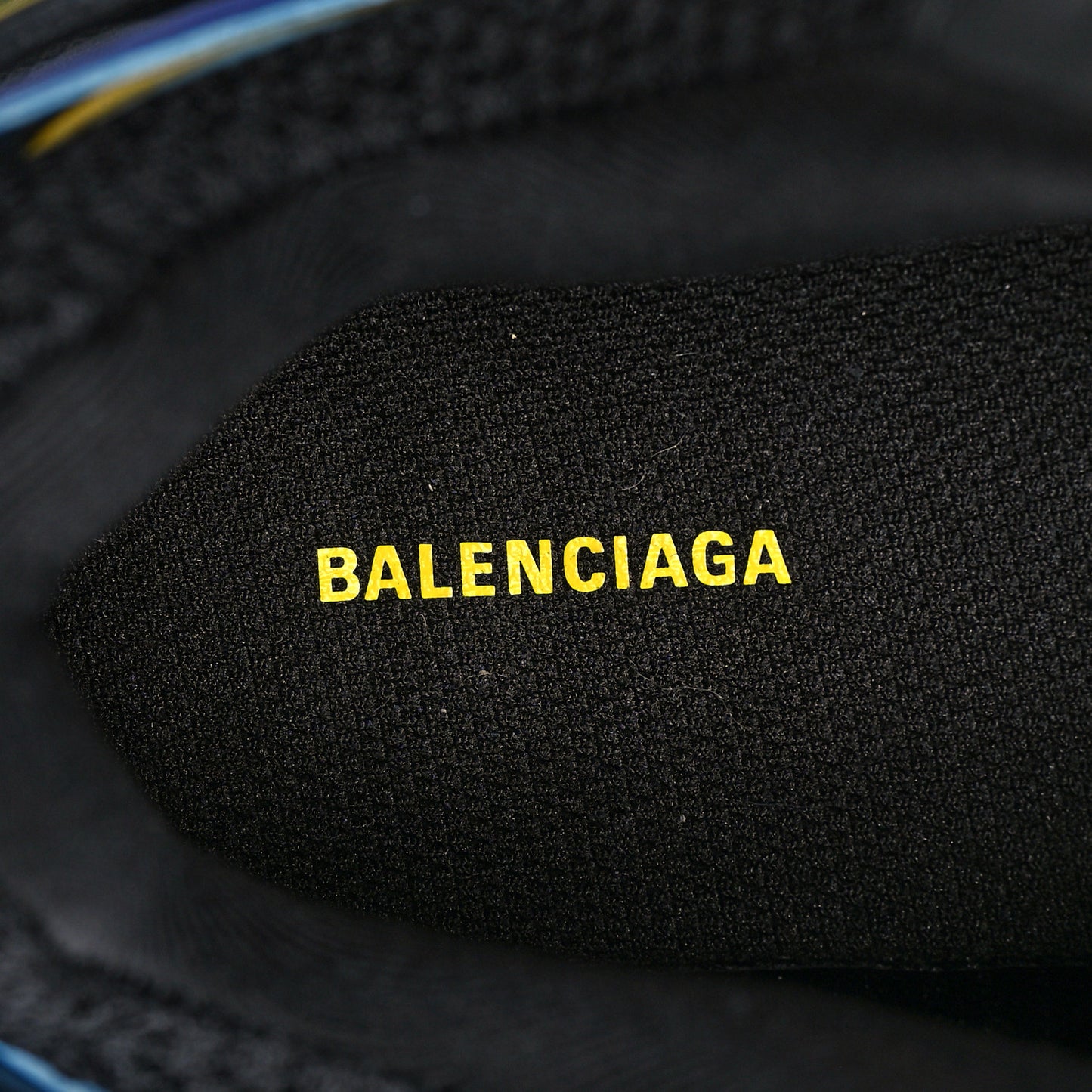 Mesh Nylon Mens Track Sneakers 40 Black Yellow Blue