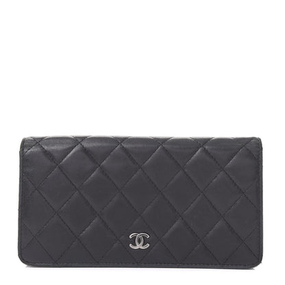 Chanel Lambskin Quilted Yen Wallet Black 1 of 14