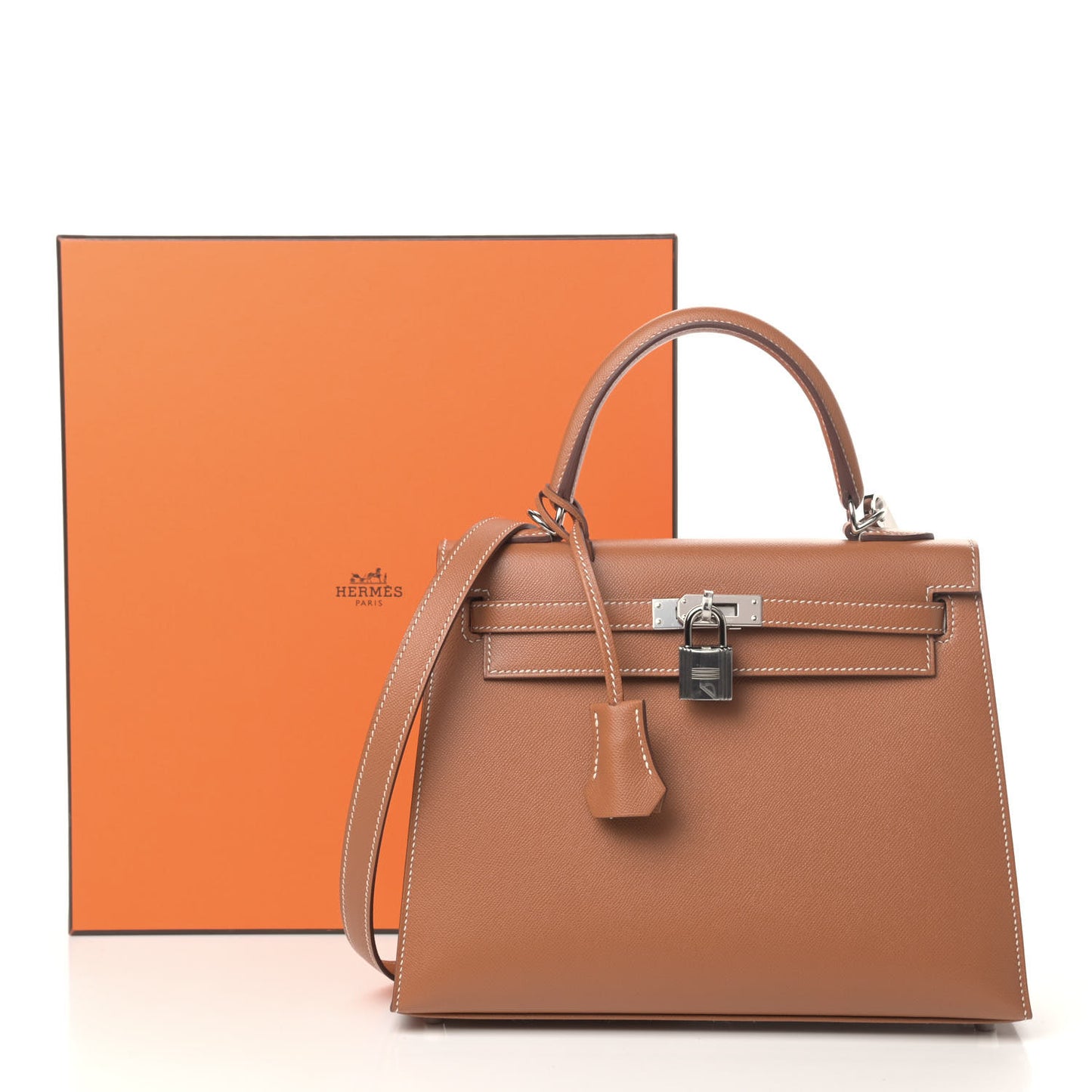 Madame Calfskin Kelly Sellier 25 Gold