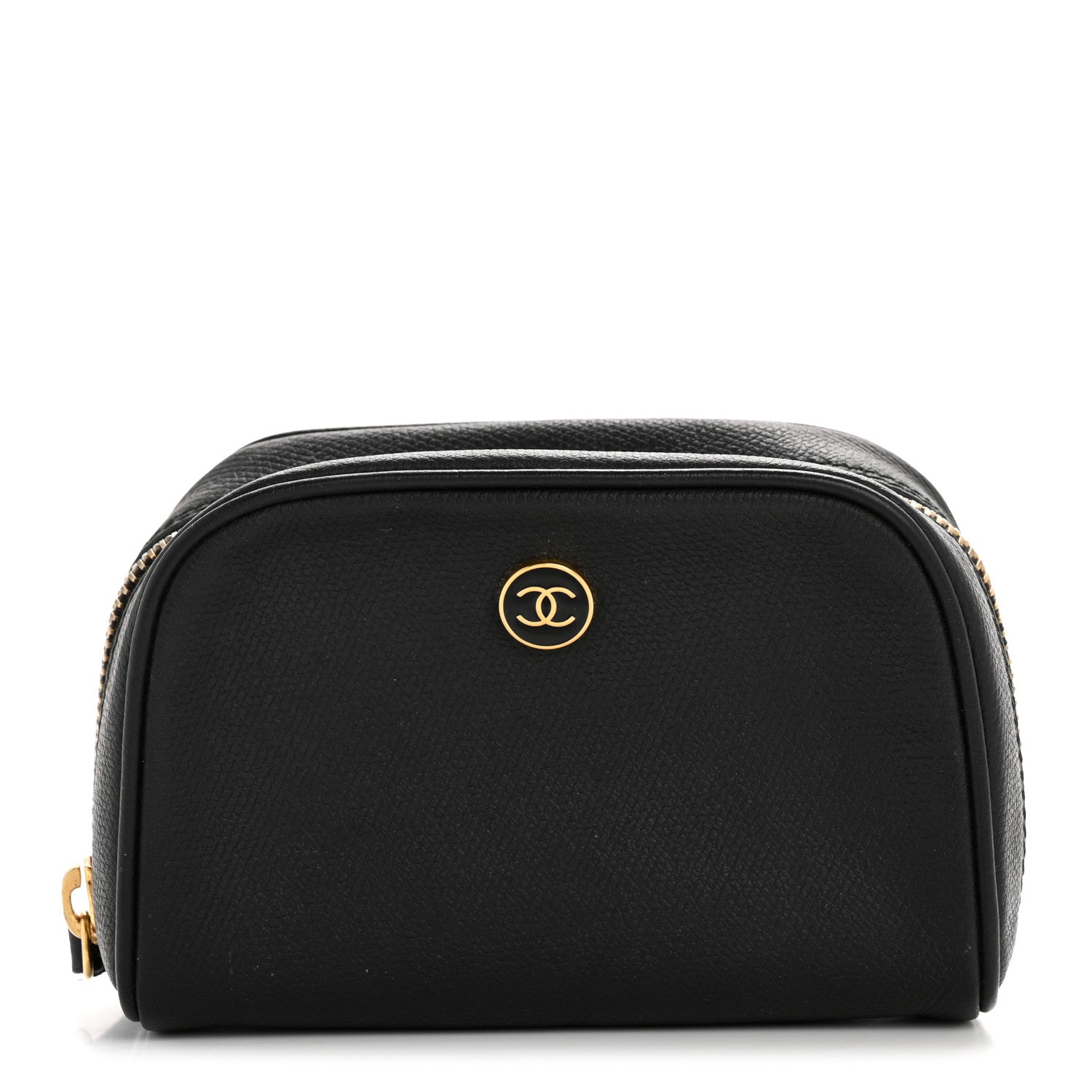 Chanel Grained Calfskin CC Button Cosmetic Case Black 1 of 9