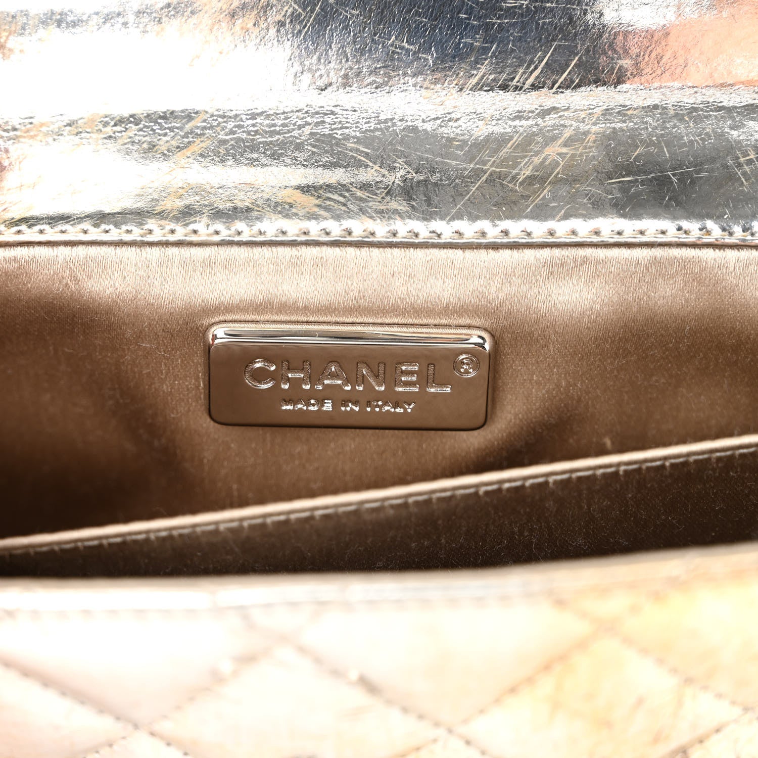 Chanel Metallic Lambskin Quilted Mini Around the World Flap Silver 6 of 11