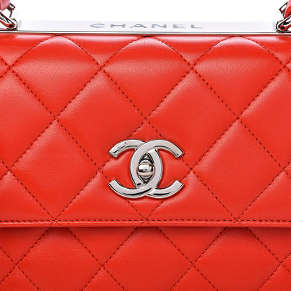 Chanel Lambskin Quilted Small Trendy CC Flap Dual Handle Bag Red 10 of 10