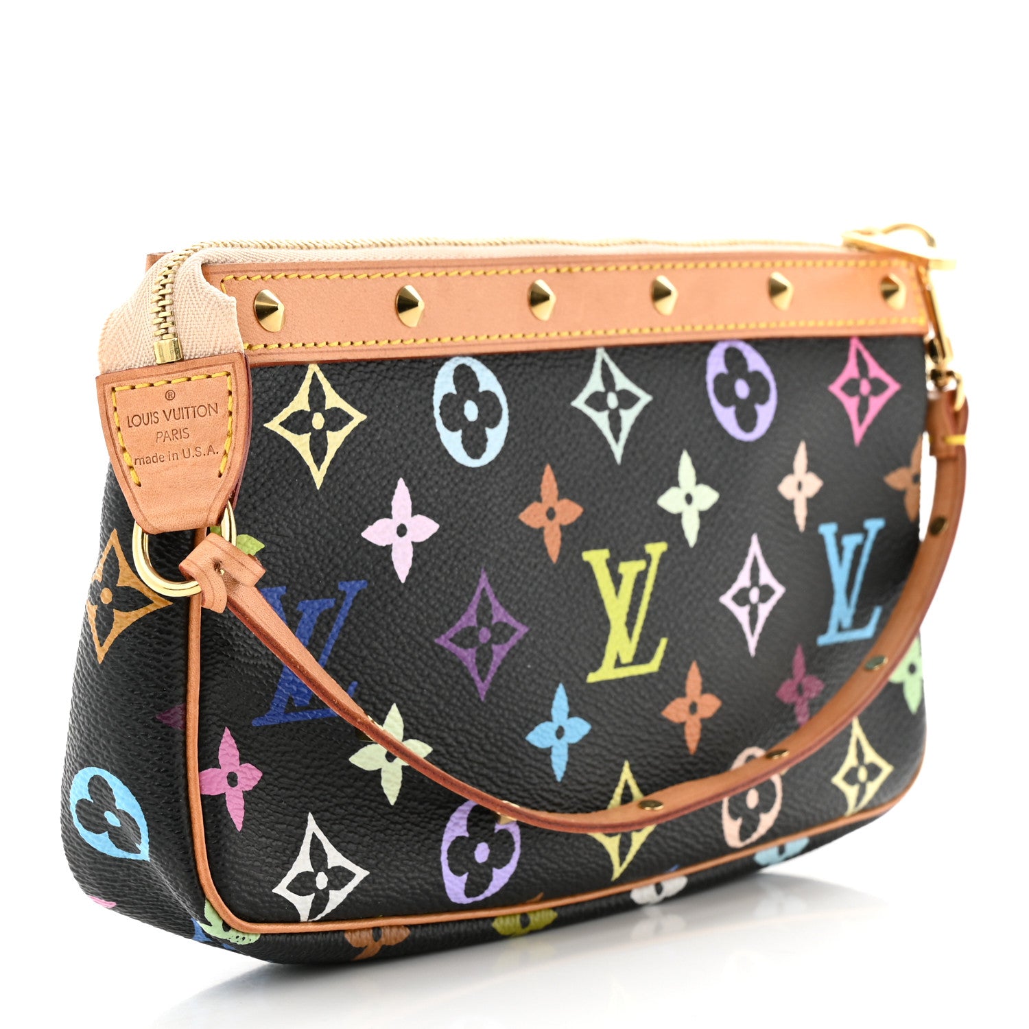 Louis Vuitton Monogram Multicolor Pochette Accessories Black 4 of 17