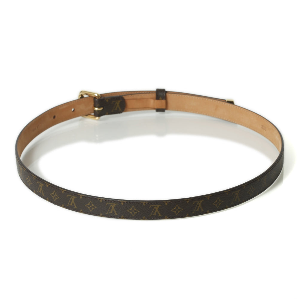 Louis Vuitton Monogram Belt w Gold Buckle 80 32 2 of 8