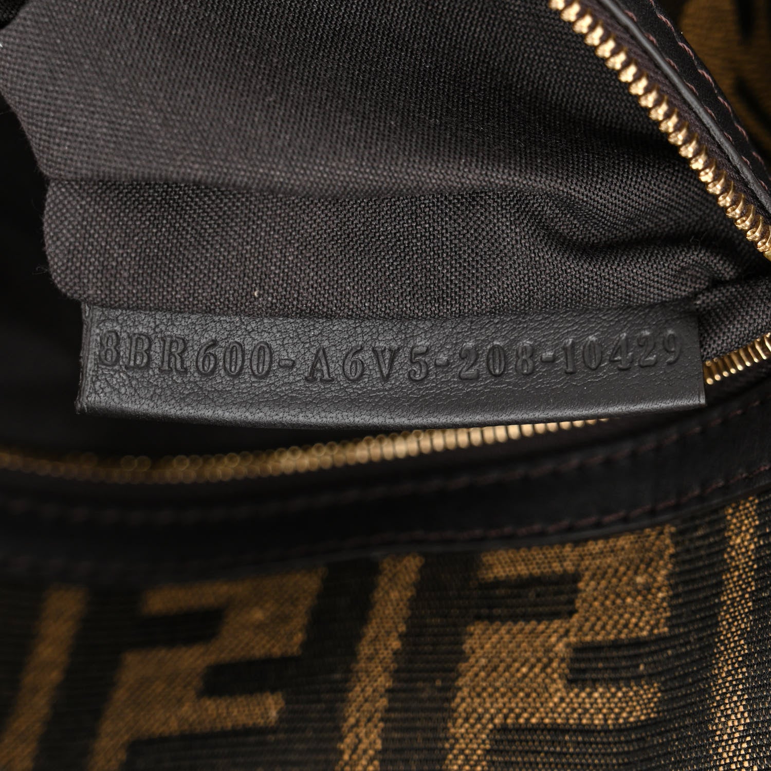 Fendi Fabric Jacquard FF 1974 Medium Baguette Tobacco Moro Black 7 of 11