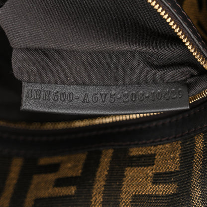 Fendi Fabric Jacquard FF 1974 Medium Baguette Tobacco Moro Black 7 of 11